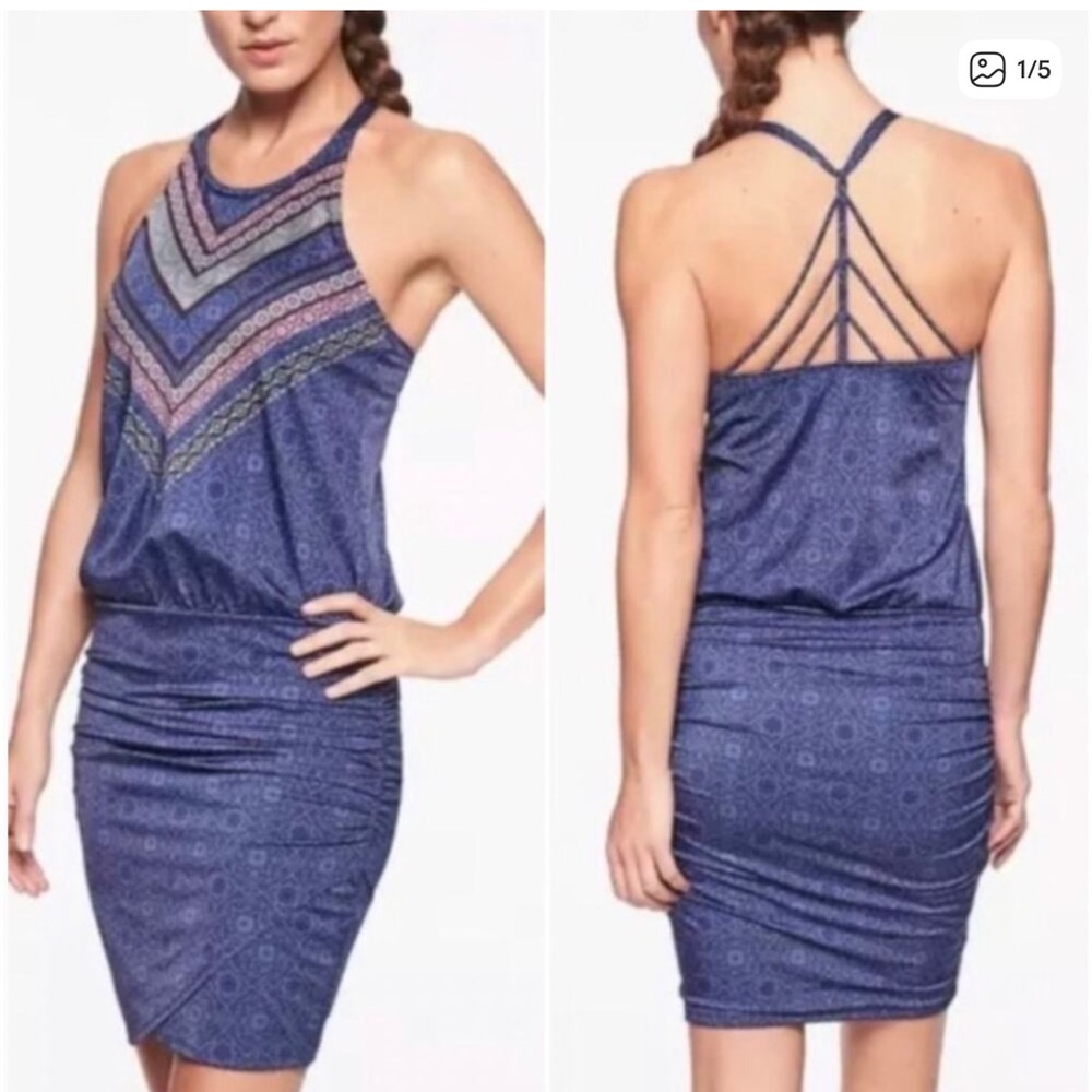 NWT Athleta Aqualuxe Print Swim Dress size S